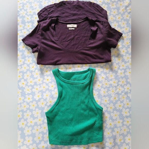 Women's Size XXS/XS Purple and Green Tops - Picture 1 of 3